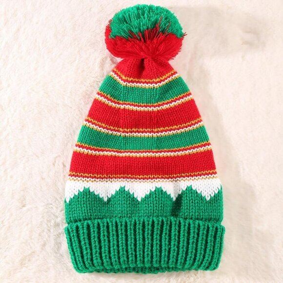 Christmas Beanie Hat for Women Knit Warm Slouchy Skull Cap Winter Festival main image 5